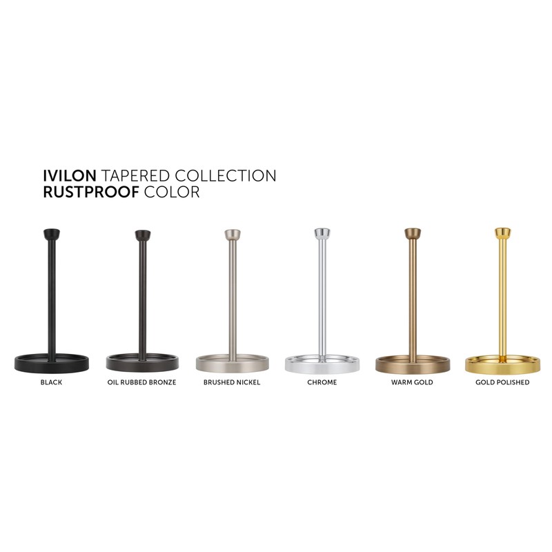 Ivilon Countertop Paper Towel Holder - Modern Tapered End Cap