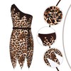 SATINIOR Women's Cavewoman Costume Bone Hair Clip Caveman Necklace Leopard