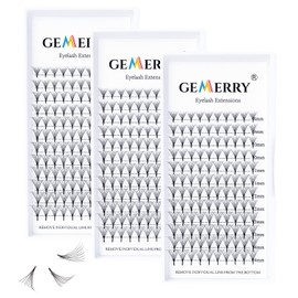 3 Pieces GEMERRY 3D 5D 8D 10D 12D 14D Eyelash Extensions, Ready to Use, Fan Volume Lashes 0.07 mm