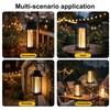 Solar Lantern Outdoor Waterproof ,Black Heavy Duty Metal Solar Powered
