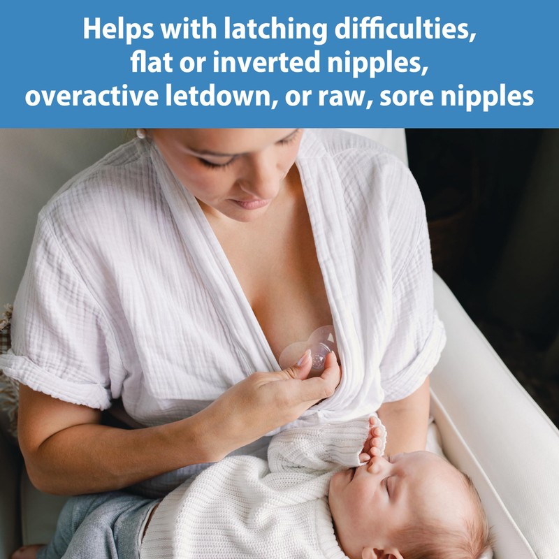 Dr. Brown's Butterfly Breastfeeding Nipple Shields for Protecting Sore, Flat