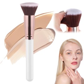 Make-Up Pinsel Kabuki Schminkpinsel Kosmetikpinsel für makellose Foundation - für Cremes, Puder & Flüssigkeiten - Vegan & Handgefertigt - für Makeup-Liebhaber