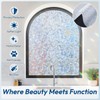 rabbitgoo Rainbow Window Privacy Film Decorative Stained Glass Diamond Pattern