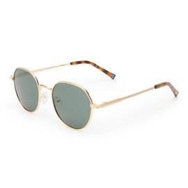 Le Specs Odyssey Sunglasses - Gold, Round, Unisex, Classic 'Everyday' Style