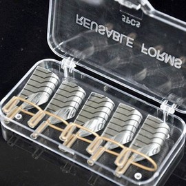 350BUY 5 Reusable Silver Nail Forms UV Gel Acrylic French Tool