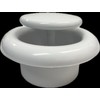 Adjustable Round Plastic HVAC Wall-Ceiling Air Vent Cover, 5" Neck,