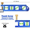 WORKPRO Magnetic Torpedo Level, Conduit Bending Level, Bubble Vials for