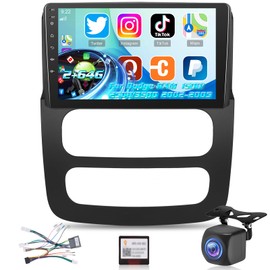 [2+64G] NHOPEEW Car Radio for Dodge RAM 1500/2500/3500 2002-2005 - Wireless Carplay and Android Auto - 9 Inch Touch Screen Android Car Stereo - DSP/WiFi/GPS/SWC/Bluetooth + AHD Backup Camera