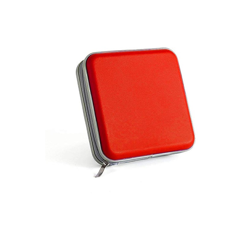 Red Hard Shell Case for 36 CDs / DVDs