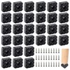 alwaiiz Pack of 30 square rubber buffers, rubber feet, screwable