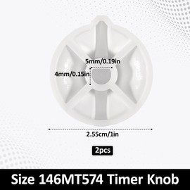 2Pack Timer Switch Knob Replacement, 146mt574 Timer Knobs Compatible with Fd Series Spring Wound Timers, Timers Knob Replacement for Wall Bathroom Fan Motor Heater Light