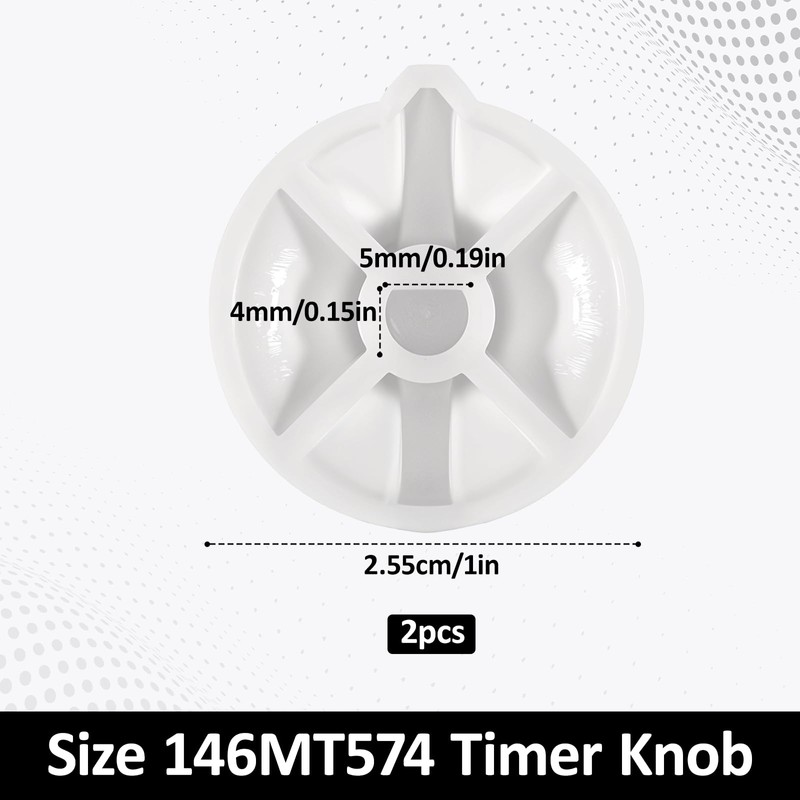 2Pack Timer Switch Knob Replacement, 146mt574 Timer Knobs Compatible with