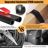 Nayotaa Tonneau Cover Seal Strip - 16.4Ft Truck Tailgate Seal