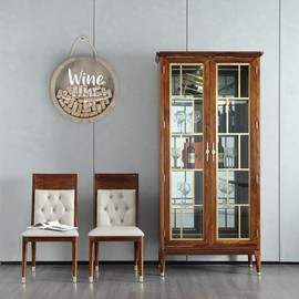 Wine Cork Holder Decor Gifts Shadow Box Wine Sign for Wine Lovers Accessories Display Storage Decorative Container (Round, 11.8"x 11.8"x1.38")