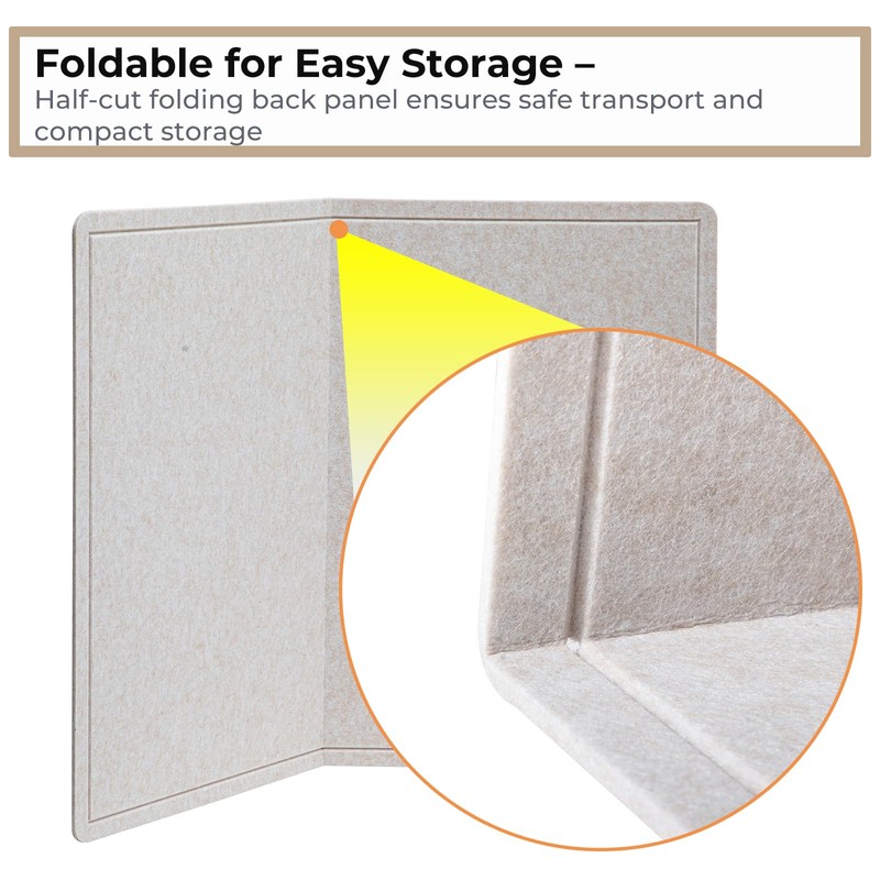 DexBoard 60 x 36 Inch Foldable Large Bulletin Board for