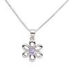 Cherished Moments Girls Sterling Silver Daisy Simulated June Birthstone Necklace