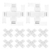M METERXITY 10-Pack X-Shape 4-Pin RGB LED Strip Lights Connectors,
