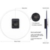 Lafocuse 12 Inch Silent Navy Blue Wall Clock Battery Operated,