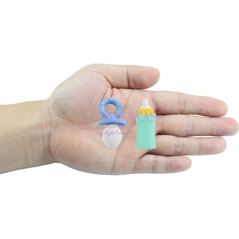 Silikonform Babyfläschchen Schnuller Fondant Backform für Polymer-Ton Tortendeko