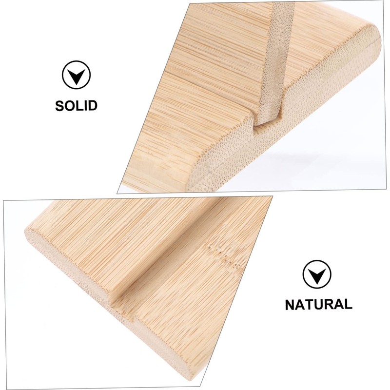 Operitacx 2 Sets Blank Bamboo Board Tabletop Sign Holder Store
