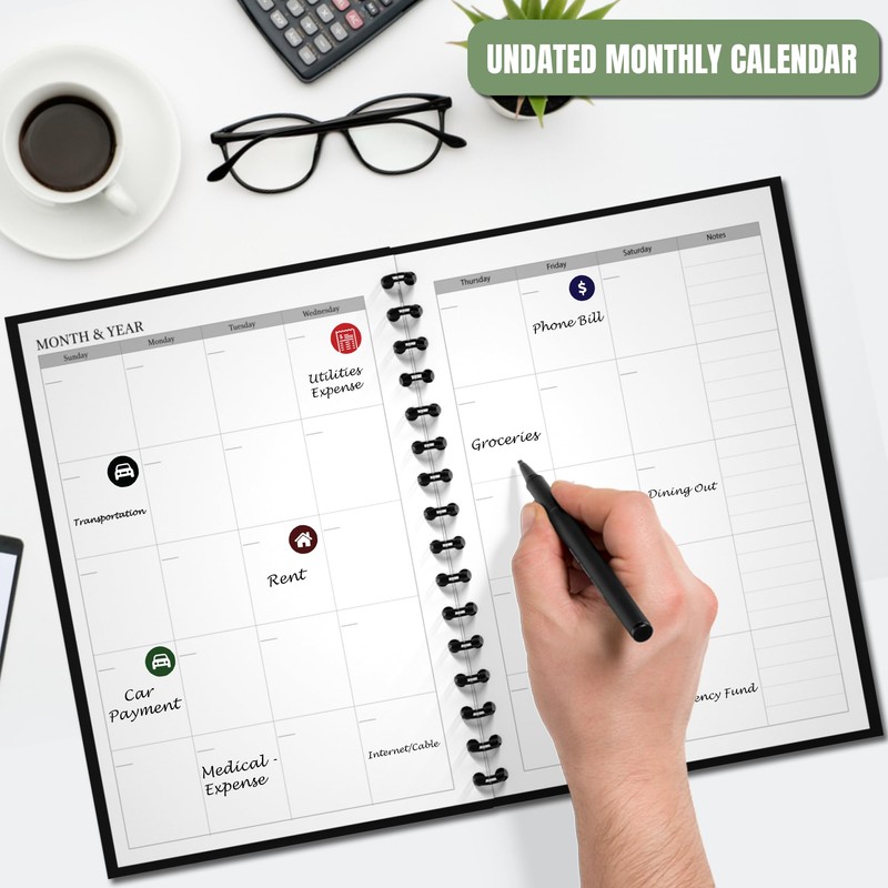 Budget Planner and Monthly Bill Organizer - Financial Planner Organizer