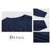 Runcati Men's Chunky Knit Cable Knit Pullover Autumn Winter Crew