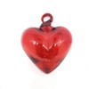 MexHandcraft Red 3.5 inch Medium Hanging Glass Hearts (Set of