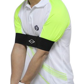 Scott Edward Pro Golf Swing Arm Band Training Aid Correct Training Swing Gesture Beginners Swing Alignment Practice Tool for Men Women Kids(Black)