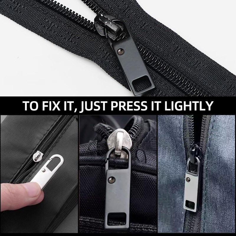 12-Pack Metal Zipper Pull Replacements - Durable, Removable Zipper Pull