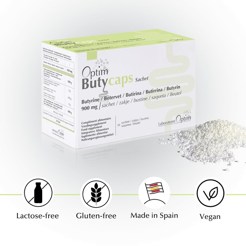 Butycaps Butyrate Supplement Butyrin UK | 30 sachets – microencapsulated