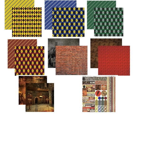 Wizard 101 Scrapbook Papers & Stickers Set