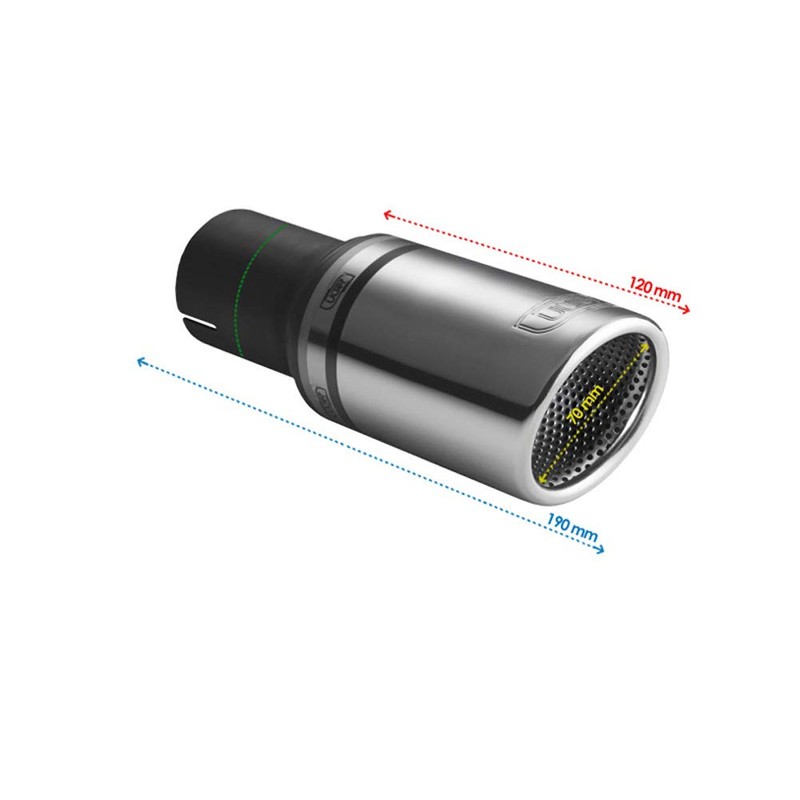 Ulter Sport Exhaust finisher - Round Ø70mm Slanted RS -