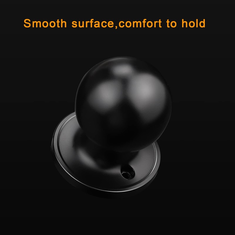 Probrico 5 Pack Black Dummy Knobs,Non-Turning Door Knobs for Interior