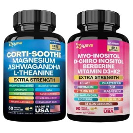 Cortisol and Myo-Inositol Supplement 13-in-1 Cortisol Balance with Ashwagandha,