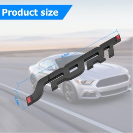 2PCS 3D Metal Car Sport Sticker, Car Side Fender Rear Trunk Emblem Badge Decals, Auto Tailgate Sport Logo Decoration Accessories, Compatible for All Truck SUV Pickup Models (Black)