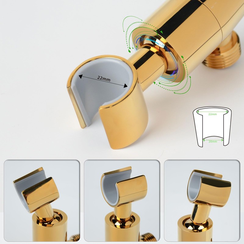 KAPHOME Shower Head Holder,All Metal Handheld Shower Head Holder,Adjustable Shower