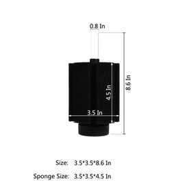 ALEGI Aquarium Bio Sponge Filter with Ceramic Media for Clear and Quiet Aquariums for Betta Fry Shrimp Tiny Fish Tank (10-40 Gallon 1 Pack)