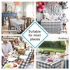 Hiasan Checkered Square Tablecloth - Stain Resistant, Waterproof and Wrinkle