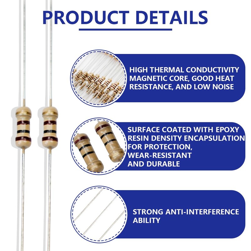 Innfeeltech 100 Pcs 1/4W 5% Tolerance 100 Ohm Carbon Film