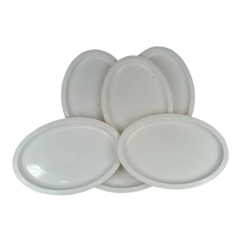Boris 25 Platos Tampiqueño Ovalado Plástico 450ml