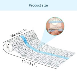 LETTERASHQP Duschpflaster Wasserfest 15cmx10m Tattoo Pflaster Wasserdicht Pflaster Wasserfest Wasserdichtes Pflaster Wasserfestes Pflaster Wundpflaster Wasserfest Trasparente Rolle zum Sport Duschen