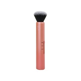 Real Techniques Brocha 3 en 1 para base de cutis personalizada, diapositiva personalizada para base y corrector, 3 ajustes para aplicación transparente, media o enfocada, apto para viajes, para llevar, 1 unidad
