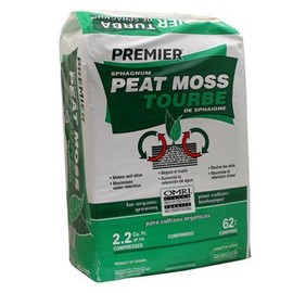 PREMIER HORTICULTURE 0128P 2.2Cu Ft Sphag Peat Moss, 2.2-Cubic Foot