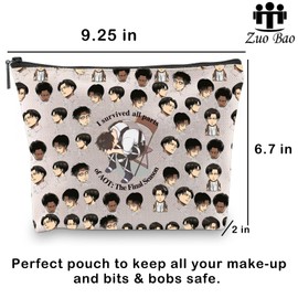 Family Anime AOT Portrait Makeup Bag Anime Cosmetic Bag I Survived All Parts of AOT Anime Cosplay Gift for Women Girls (Final Season)