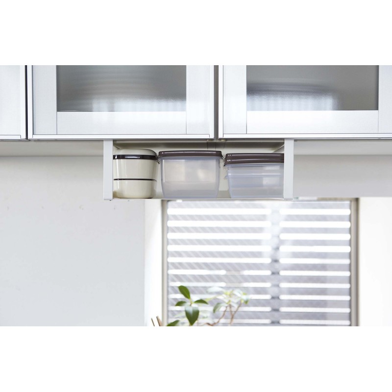 Yamazaki 2443 Under Cabinet Storage Rack, White, Approx. W 12.0
