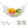 DIBALIYI Hanging Fruit Hammock Set, Cotton Fruit Holder with 2