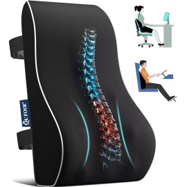 QUTOOL Lumbar Support Pillow for Office Chair Back Support Pillow for Car, Computer,...