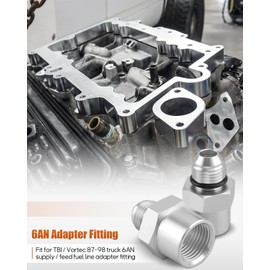 6AN Adapter Fitting Set Fit for GM TBI Style/Vortec Fuel Sending Units Replace 47-0001 Adapter Connector Kit Silver