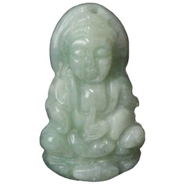 Jade Amulet Kannin Jade Jade Myanmar Gemstone Kannin Statue Kannin Buddha Statue Kannon Power Stone Pendant Necklace Wallet a9824