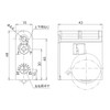 Kaken Hanbai SR2-V4 Adjustable Doorway Main Unit: Depth 0.6 inches